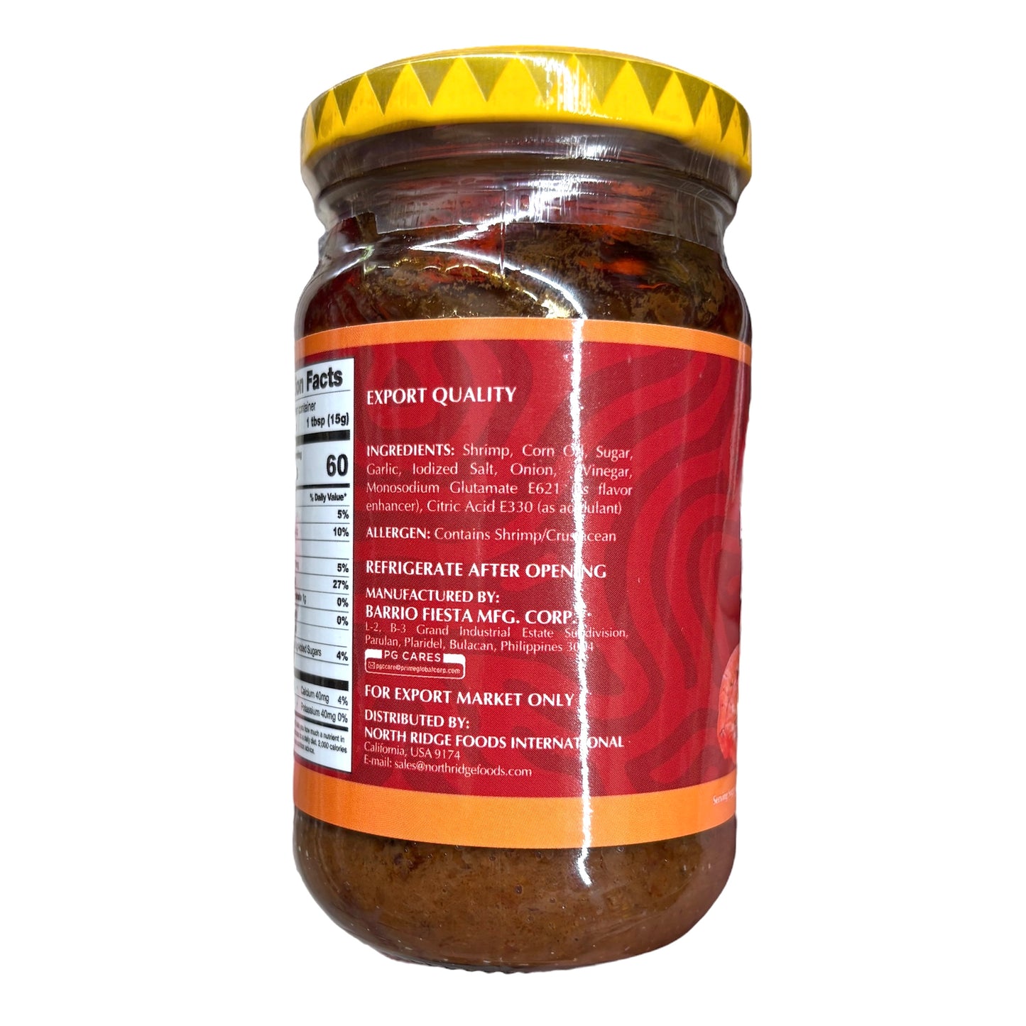Bario Fiesta Bagoong Hipon – Sweet Sauteed shrimp Paste- The Bold Taste of Tradition 250g