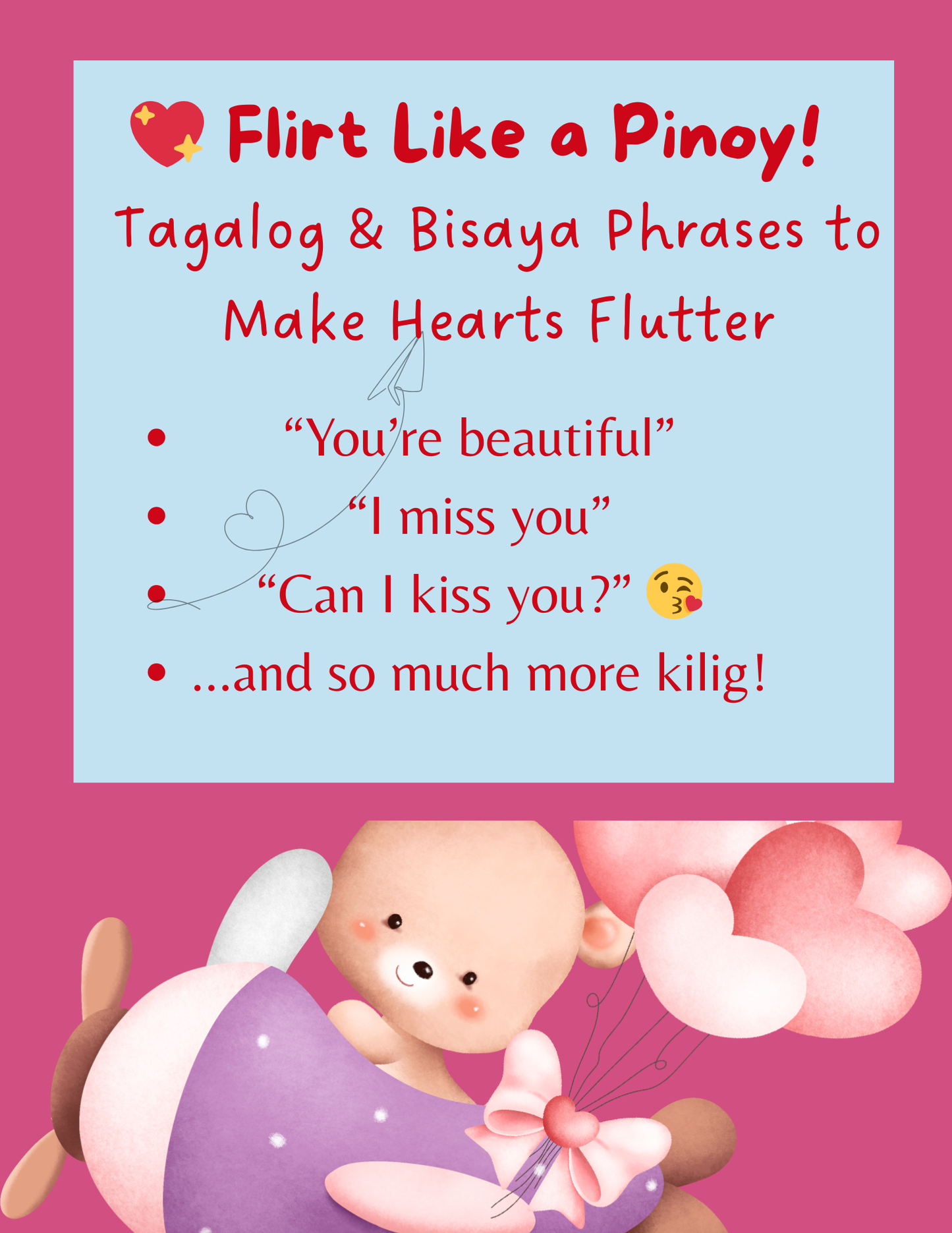 Tagalog + Bisaya Love Phrases for Flirty Couples (Digital Download)