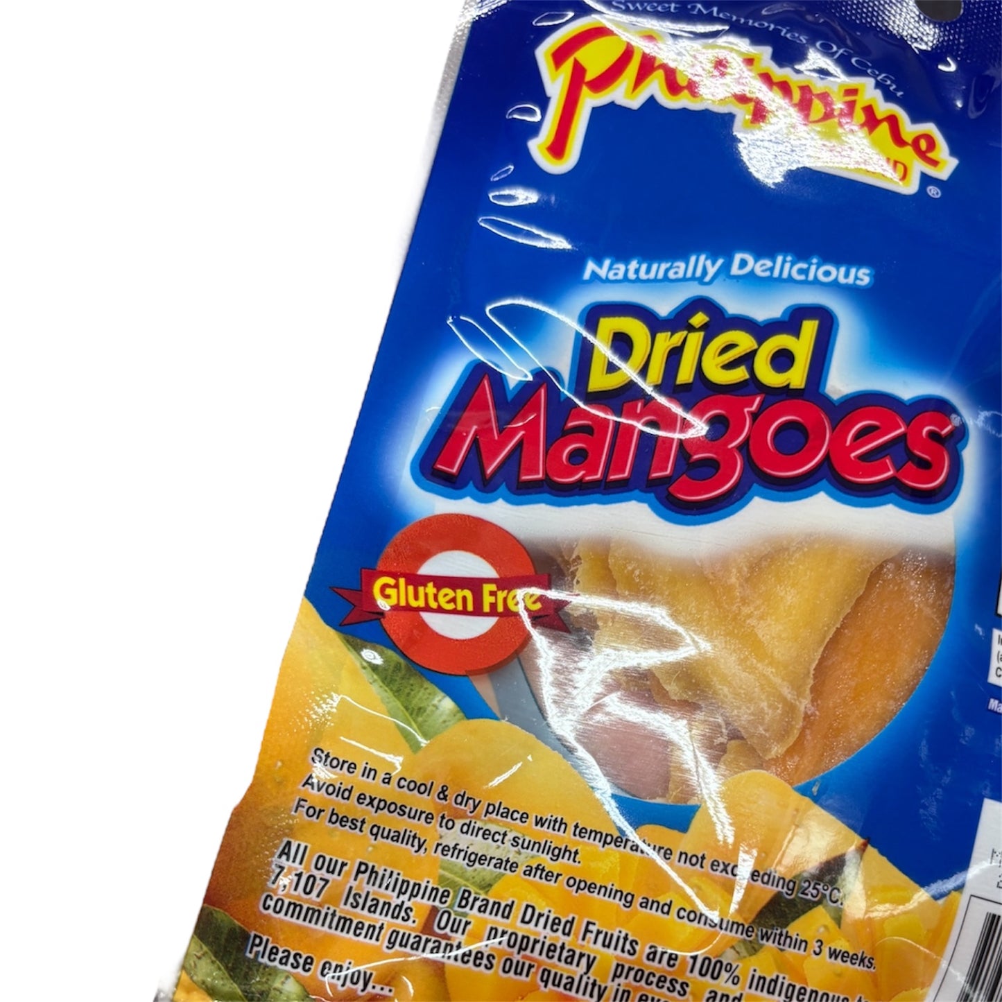 Philippine Brand - Gluten Free Naturally Delicious Dried Mangoes - Net Wt 3.05oz(100g)