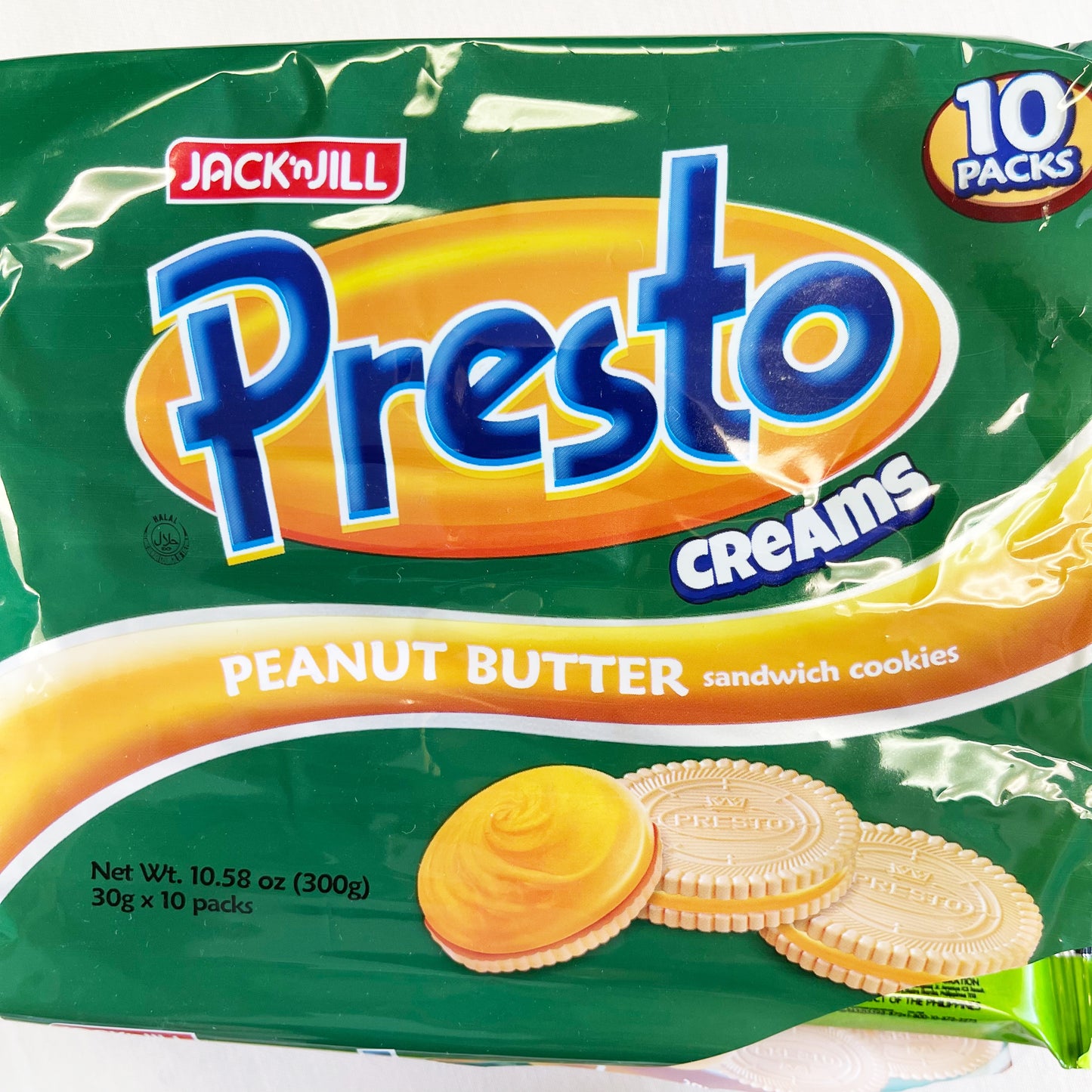 Jack'n Jill PRESTO PEANUT BUTTER SANDWICH COOKIES 10.58 OZ (300G)