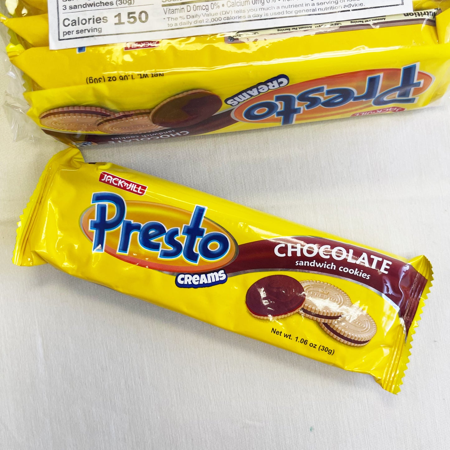 Jack'n Jill PRESTO CHOCOLATE SANDWICH COOKIES 10.58 OZ (300G)
