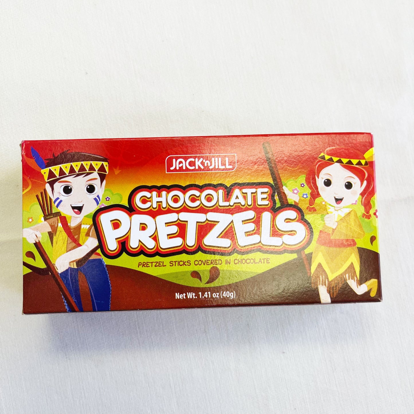 JACK N JILL CHOCOLATE PRETZELS 3 PCS 1.41oz (40g)