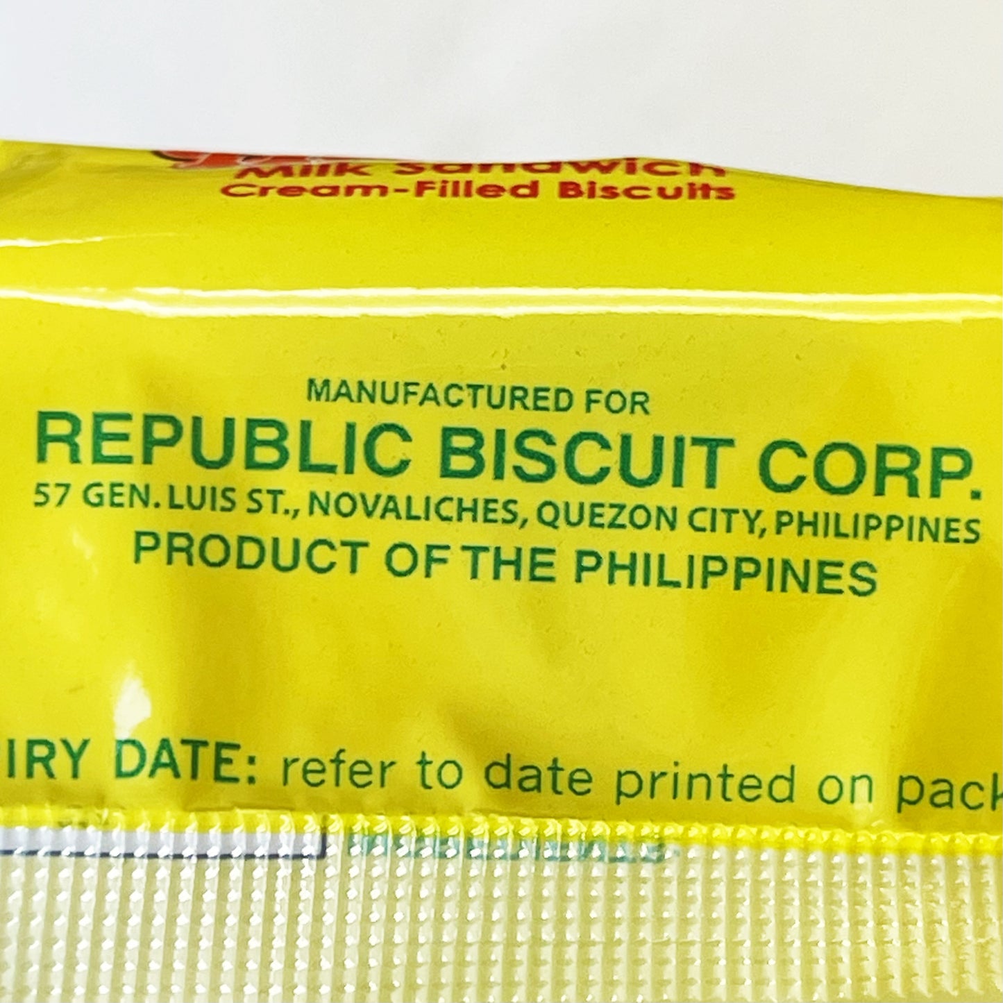 Rebisco Hansel Milk Sandwich Cream Filled BISCUITS 31G x 10 PCS PACK