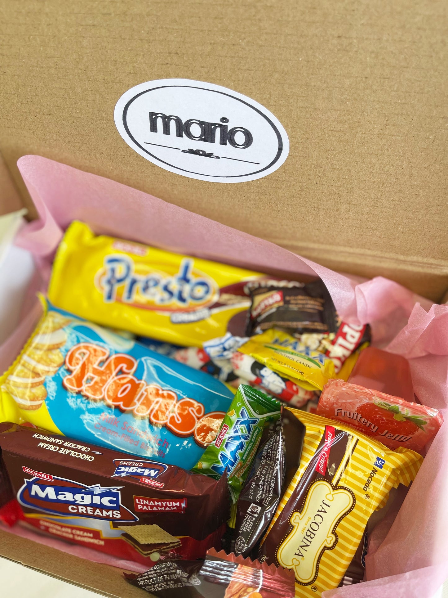 (Philippine) Asian Snack Gift Box Filipino Cracker Snack Box 12 pcs of Cracker Snacks & Candy Mix Gift Set Party Favor