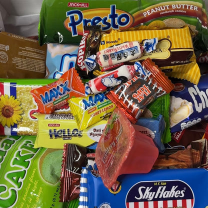 (Philippine) SNACK GIFT BOX MIX VARIETY SNACKS  1.80lbs. (30 oz.) OF FILIPINO SNACKS, MIX Snacks Set