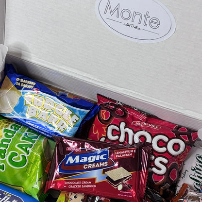 (Philippine) SNACK GIFT BOX MIX VARIETY SNACKS  1.80lbs. (30 oz.) OF FILIPINO SNACKS, MIX Snacks Set