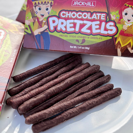 JACK N JILL CHOCOLATE PRETZELS 3 PCS  1.41oz (40g)