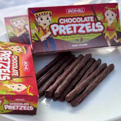 JACK N JILL CHOCOLATE PRETZELS 3 PCS  1.41oz (40g)