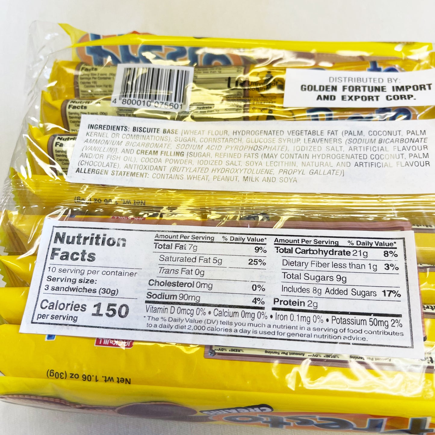 Jack'n Jill PRESTO CHOCOLATE SANDWICH COOKIES 10.58 OZ (300G)