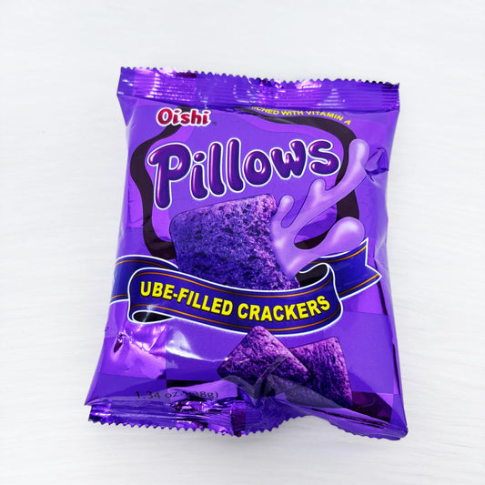 OISHI PILLOWS UBE-FILLED CRACKERS 1.34 oz (38g